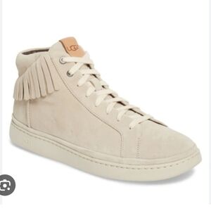 UGG Unisex Cali Fringe Suede Leather High-Top Sneaker 